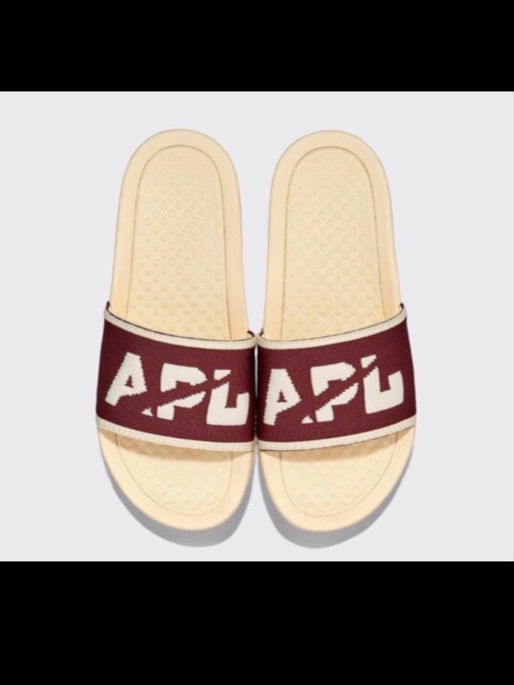 APL Men's Vanilla / Burgundy / White Techloom Slide 11 Men’s